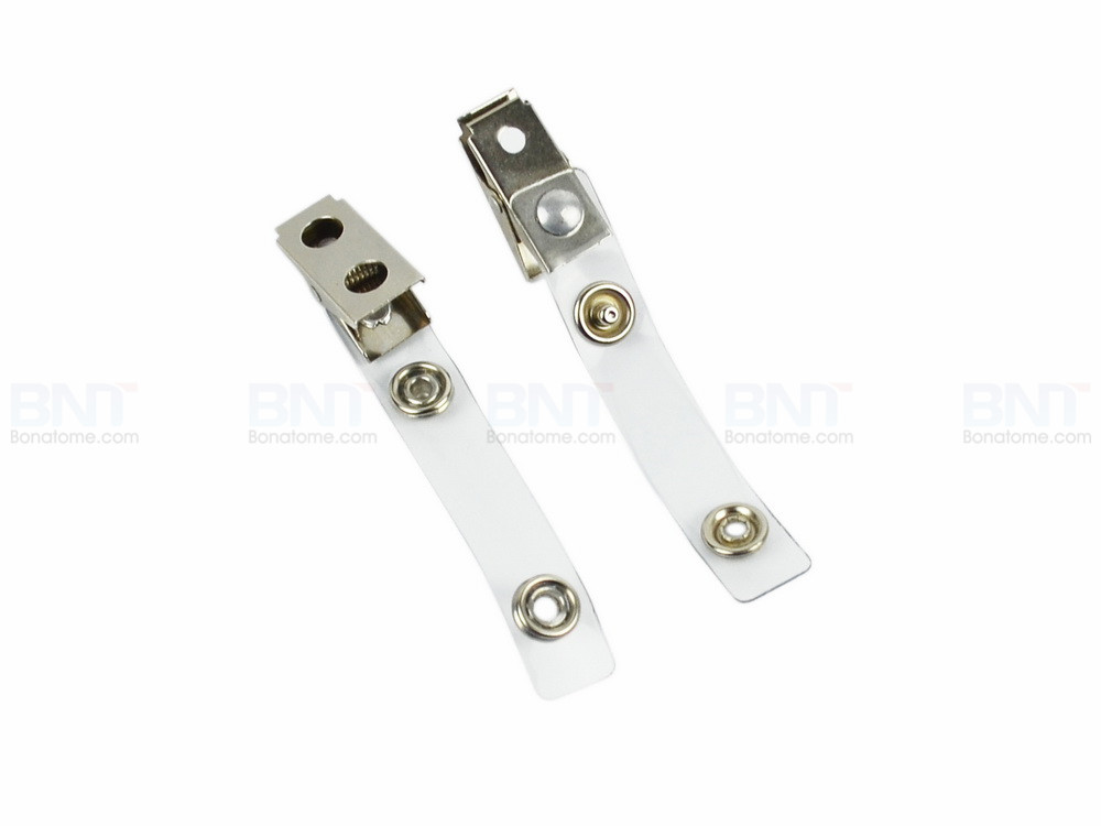 Reinforced Vinyl Strap Clip W/ NPS Suspender Clip 2120-1000 and more Clear  Vinyl Strap Clips, 2-Hole Smooth-Face Clip at